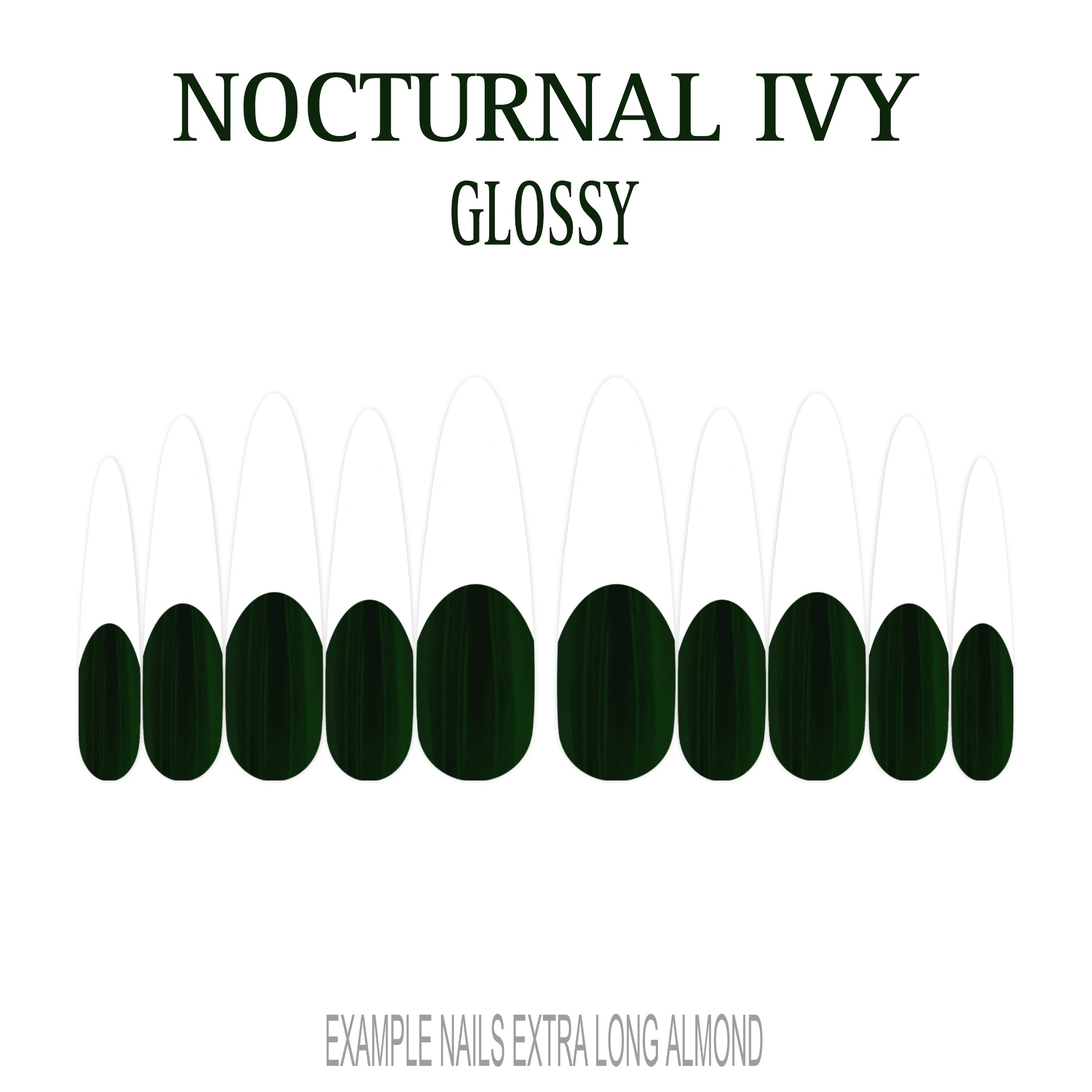 Nocturnal Ivy dark green French tip nails