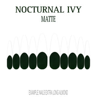 Nocturnal Ivy dark green French tip nails