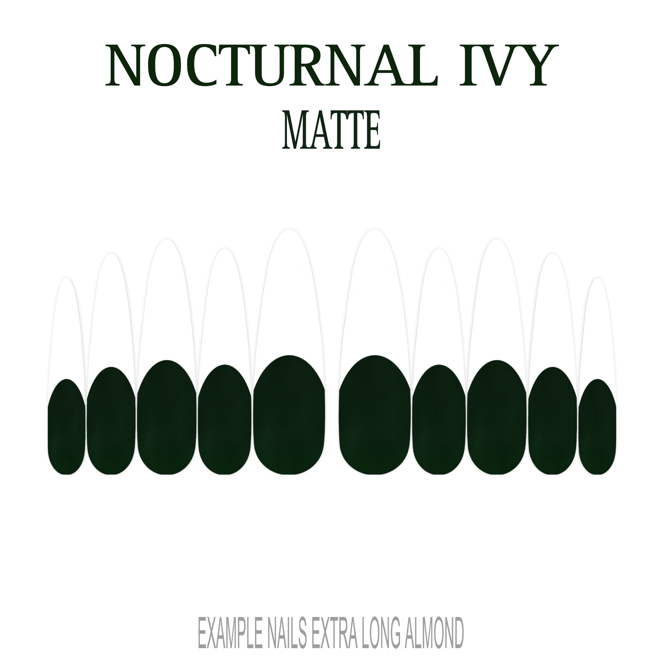 Nocturnal Ivy dark green French tip nails