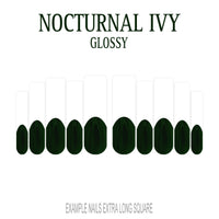 Nocturnal Ivy dark green French tip nails