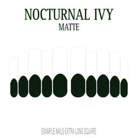 Nocturnal Ivy dark green French tip nails