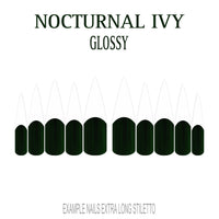 Nocturnal Ivy dark green French tip nails
