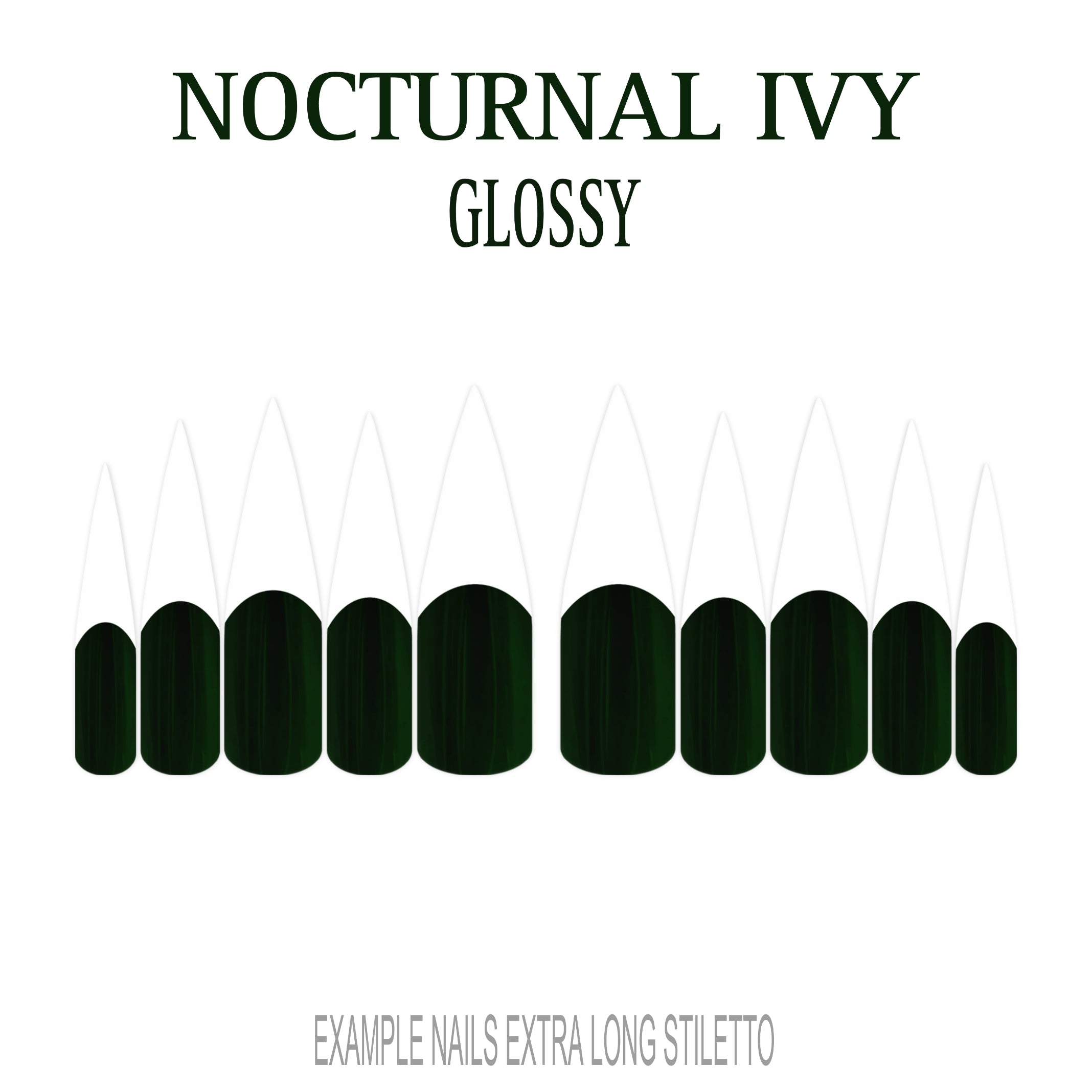 Nocturnal Ivy dark green French tip nails