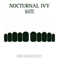 Nocturnal Ivy dark green French tip nails