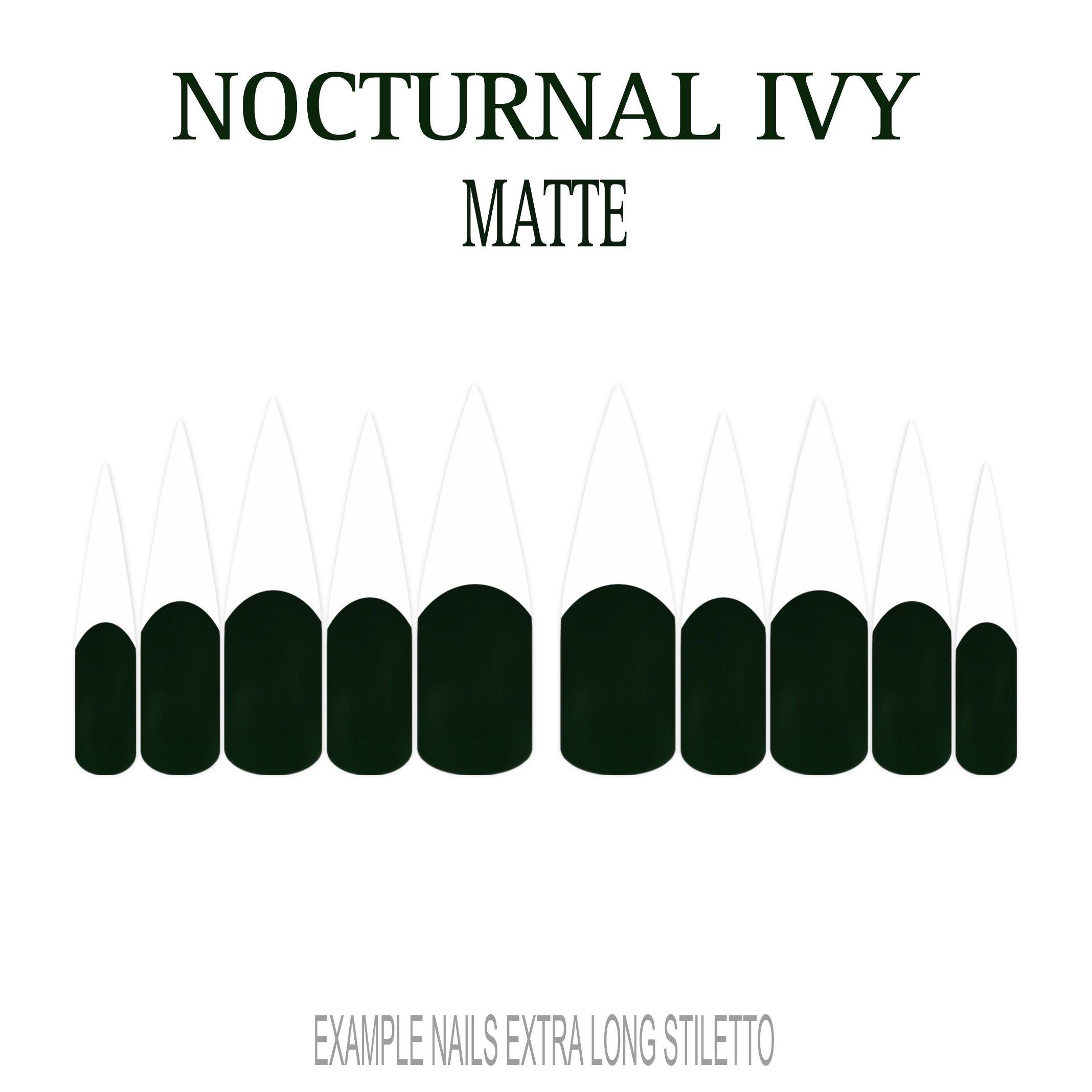 Nocturnal Ivy dark green French tip nails