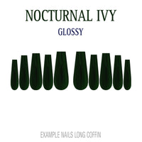 Nocturnal Ivy dark green press-on nails