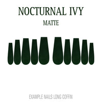 Nocturnal Ivy dark green press-on nails