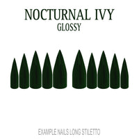Nocturnal Ivy dark green press-on nails