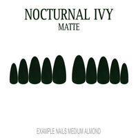 Nocturnal Ivy dark green press-on nails