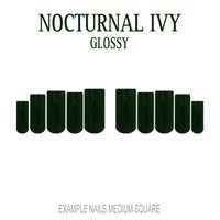 Nocturnal Ivy dark green press-on nails