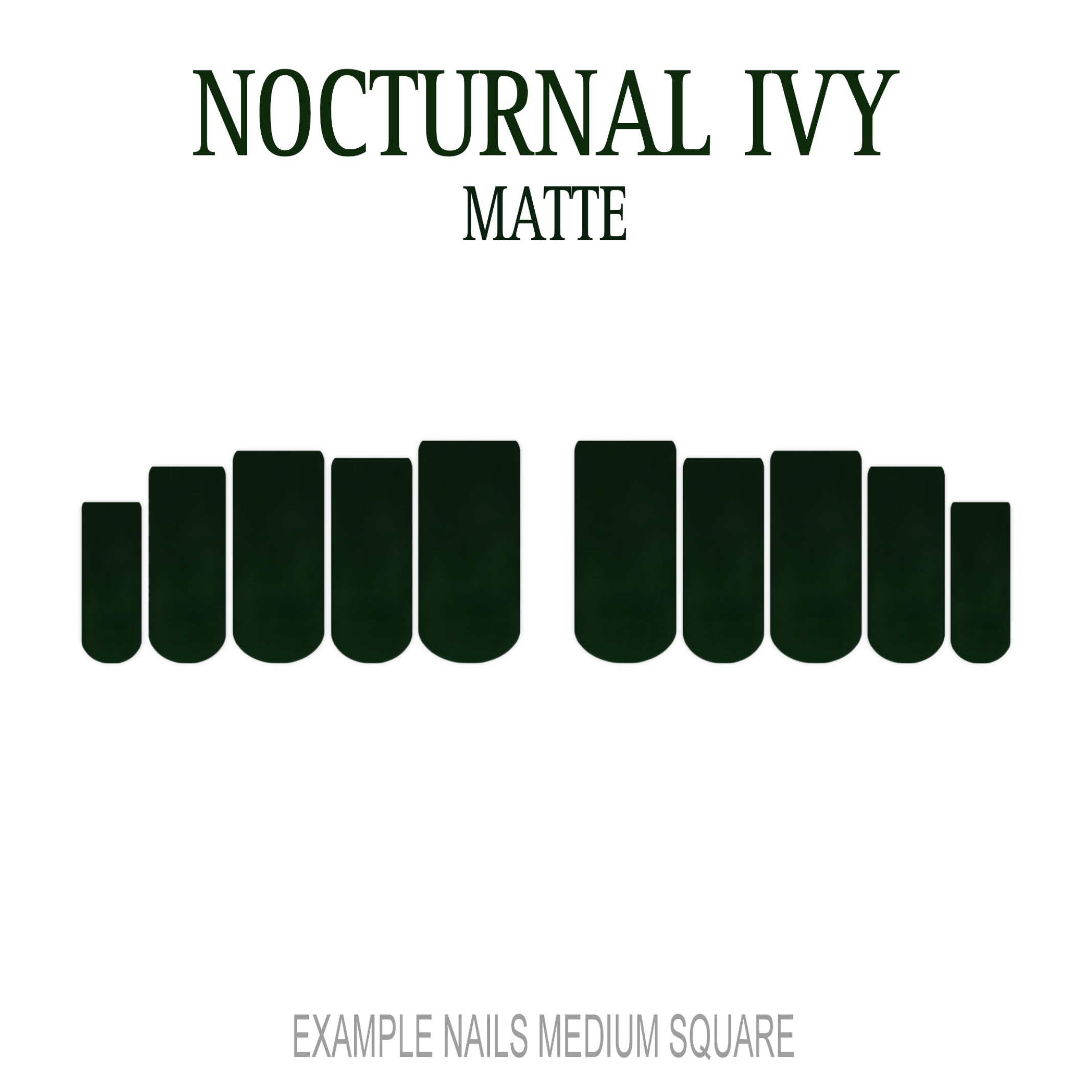 Nocturnal Ivy dark green press-on nails