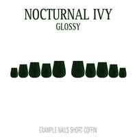 Nocturnal Ivy dark green press-on nails