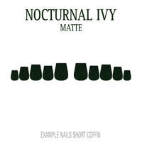 Nocturnal Ivy dark green press-on nails