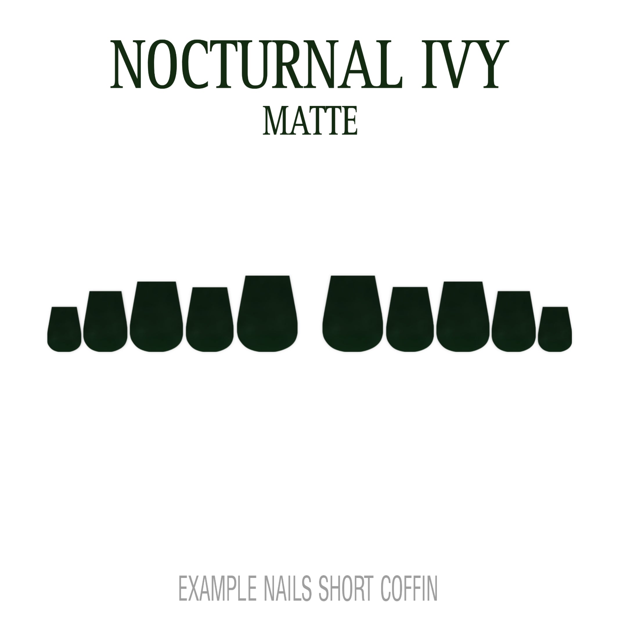 Nocturnal Ivy dark green press-on nails