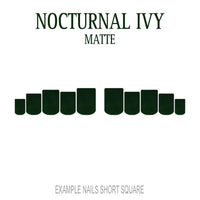 Nocturnal Ivy dark green press-on nails