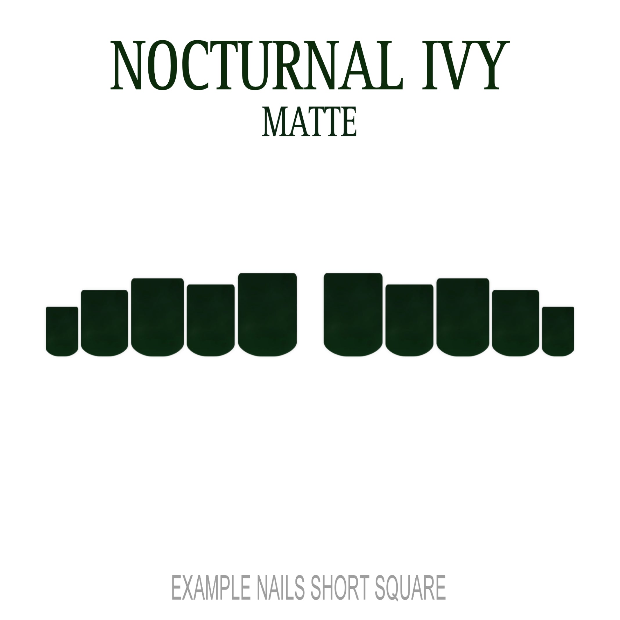 Nocturnal Ivy dark green press-on nails