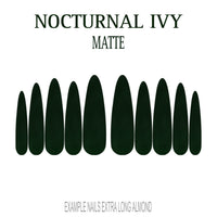 Nocturnal Ivy dark green press-on nails