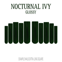 Nocturnal Ivy dark green press-on nails