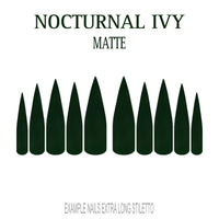 Nocturnal Ivy dark green press-on nails