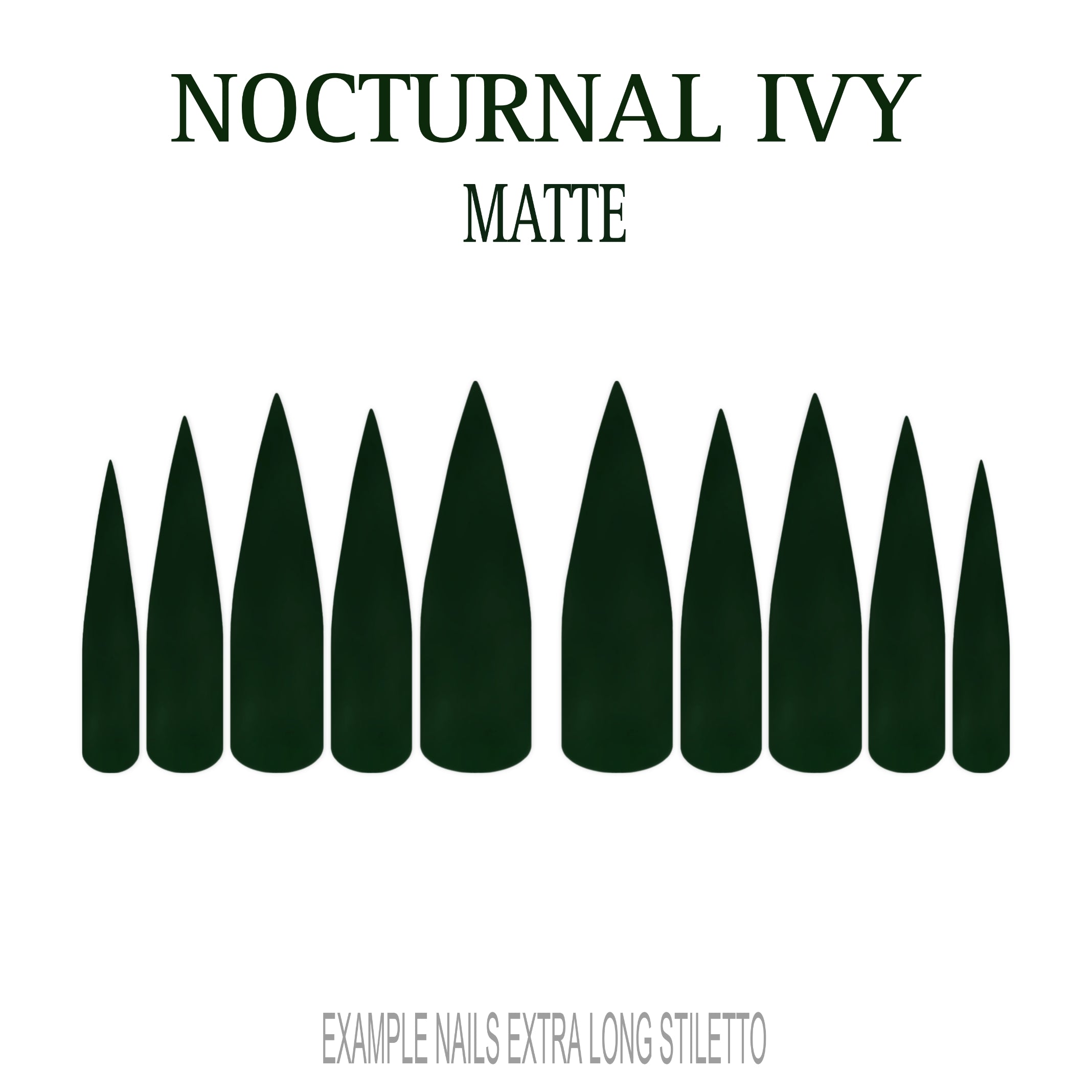 Nocturnal Ivy dark green press-on nails