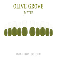 Olive Grove olive green French tip nails