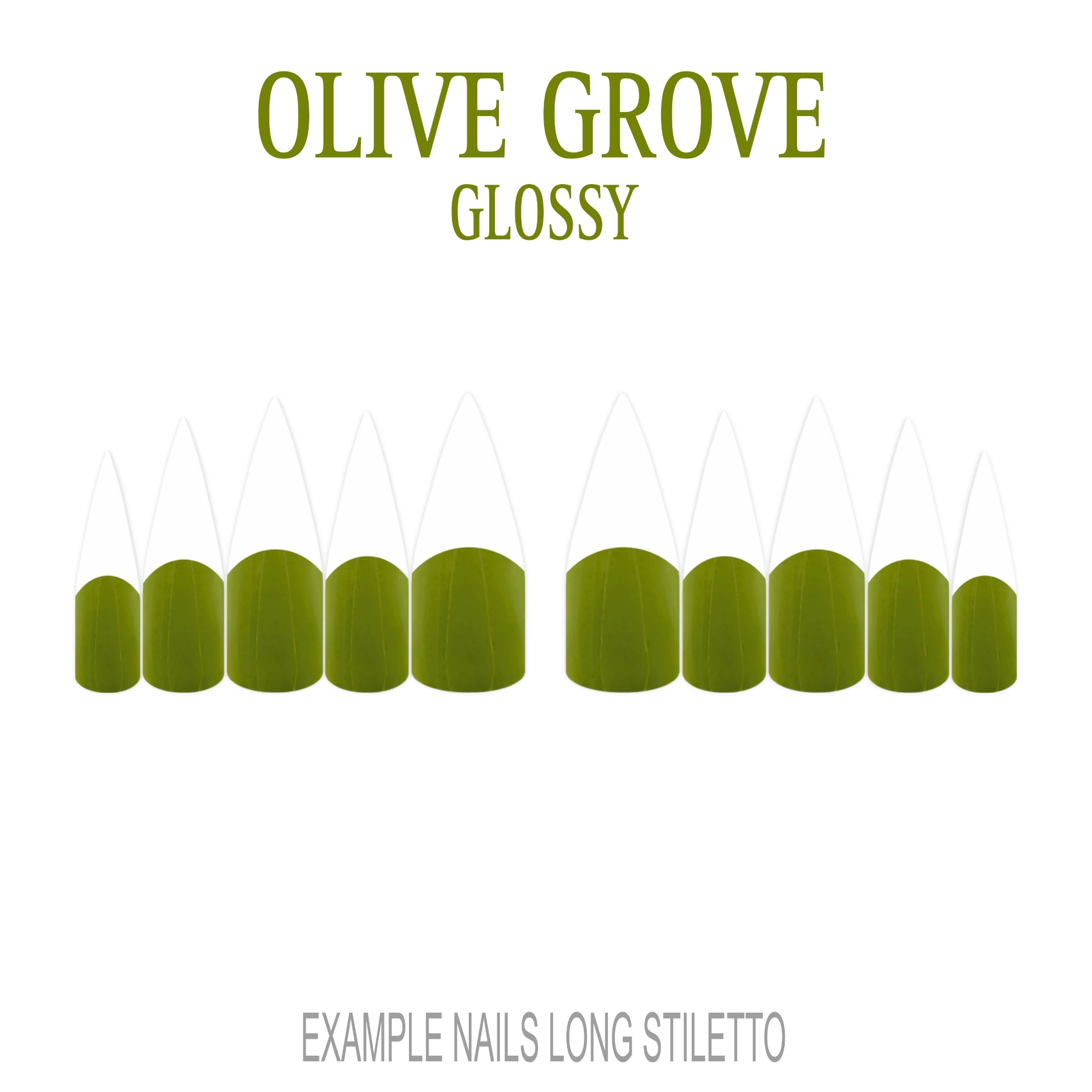 Olive Grove olive green French tip nails