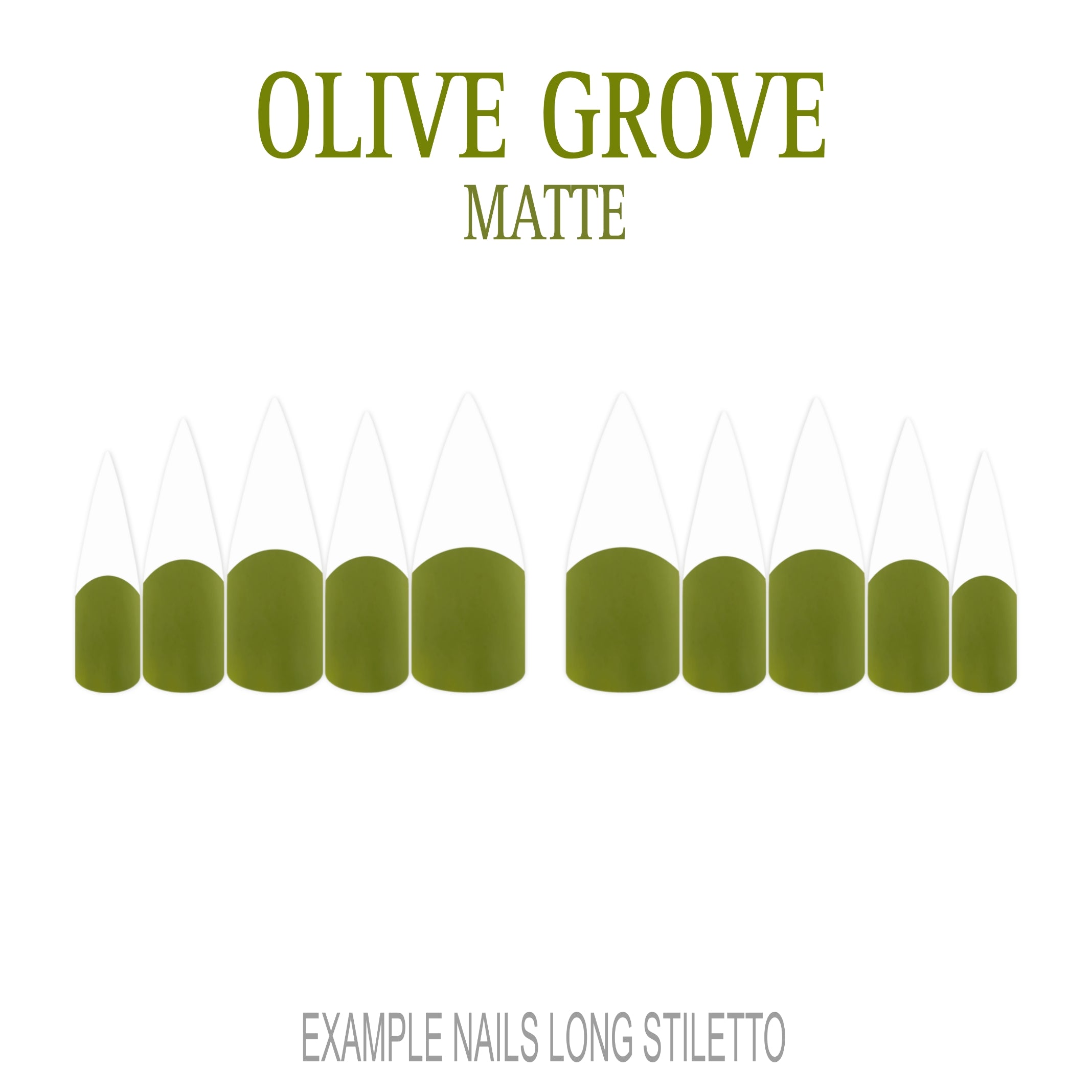 Olive Grove olive green French tip nails