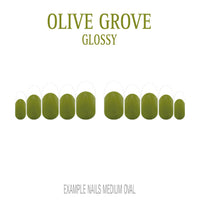 Olive Grove olive green French tip nails