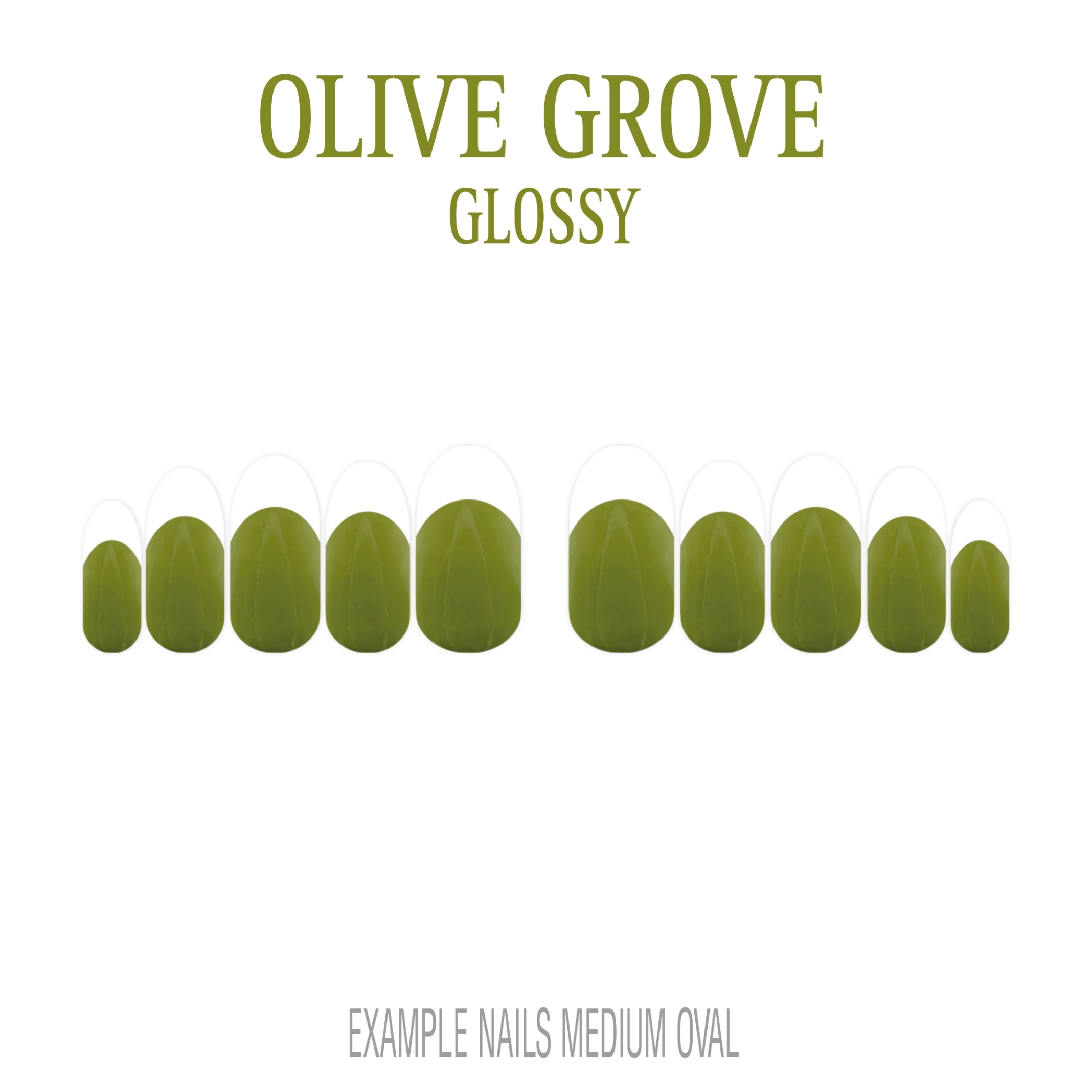 Olive Grove olive green French tip nails