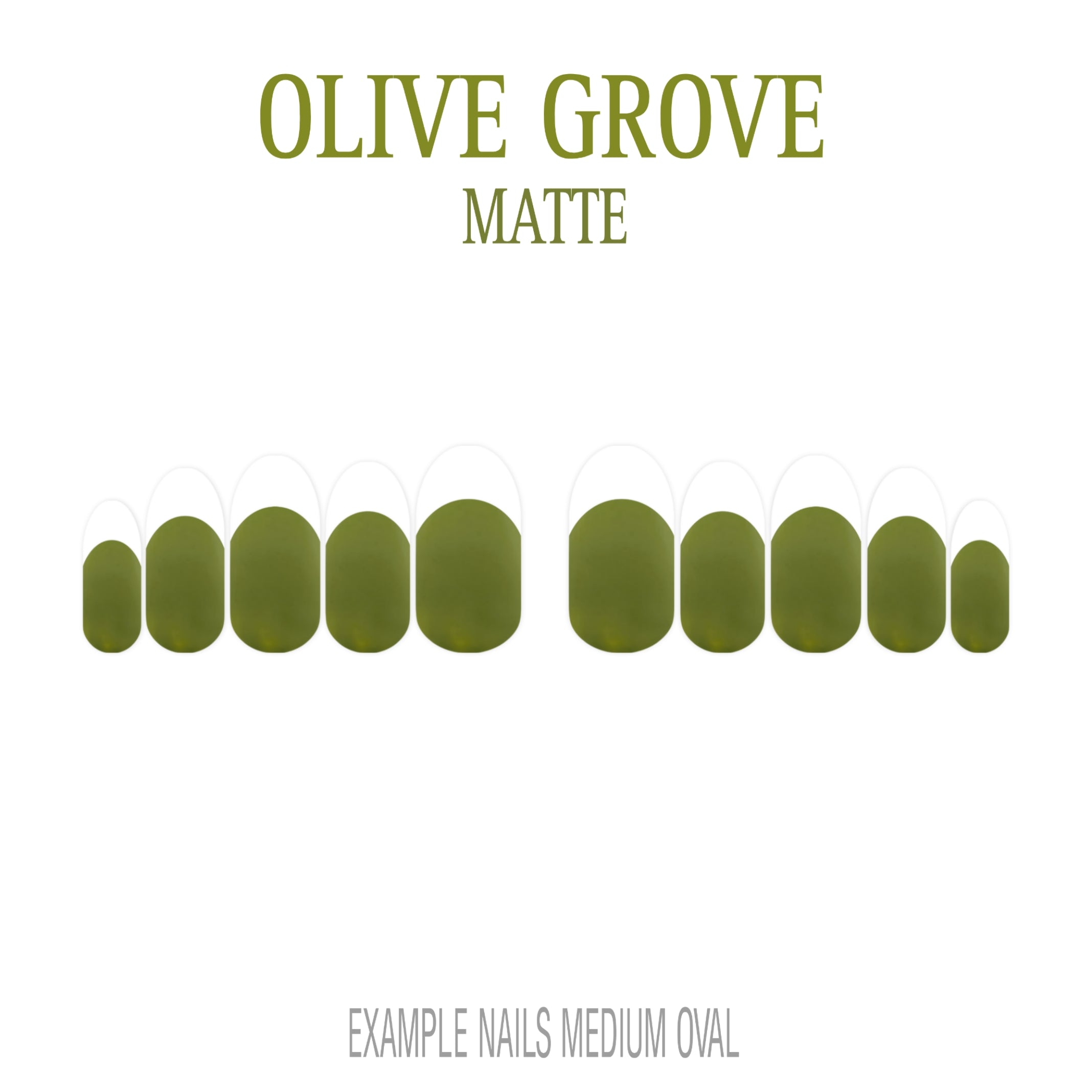 Olive Grove olive green French tip nails