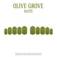 Olive Grove olive green French tip nails
