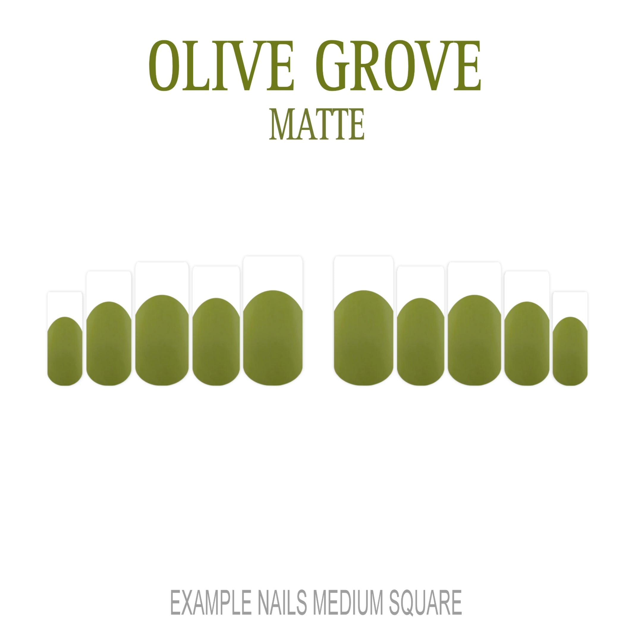 Olive Grove olive green French tip nails