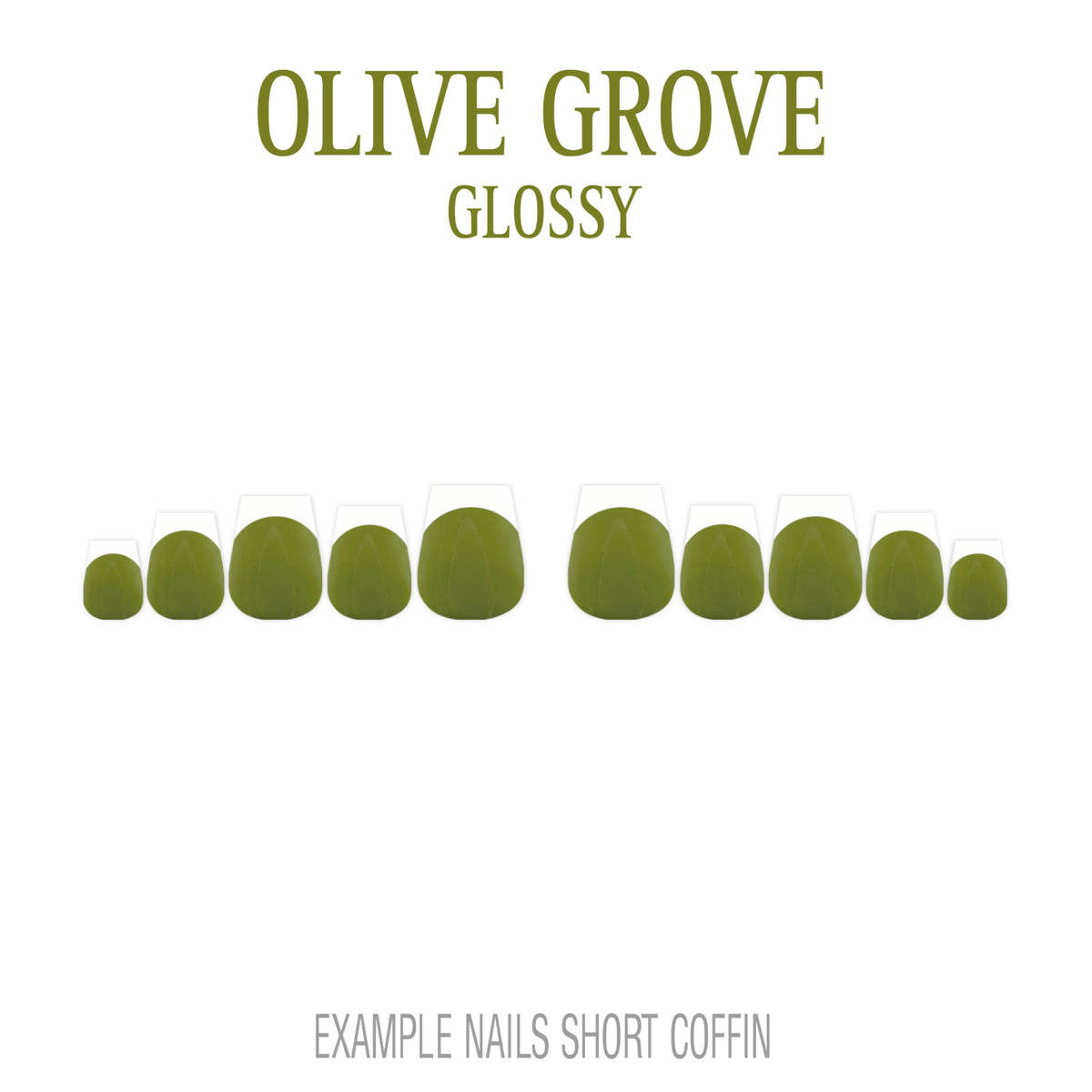 Olive Grove olive green French tip nails