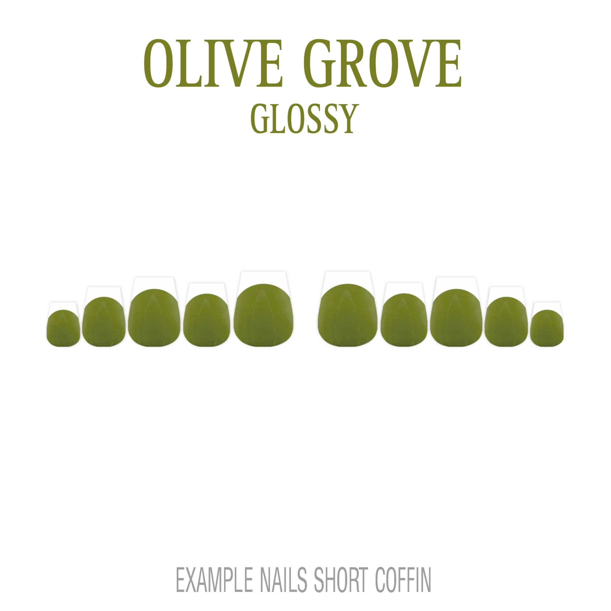 Olive Grove olive green French tip nails