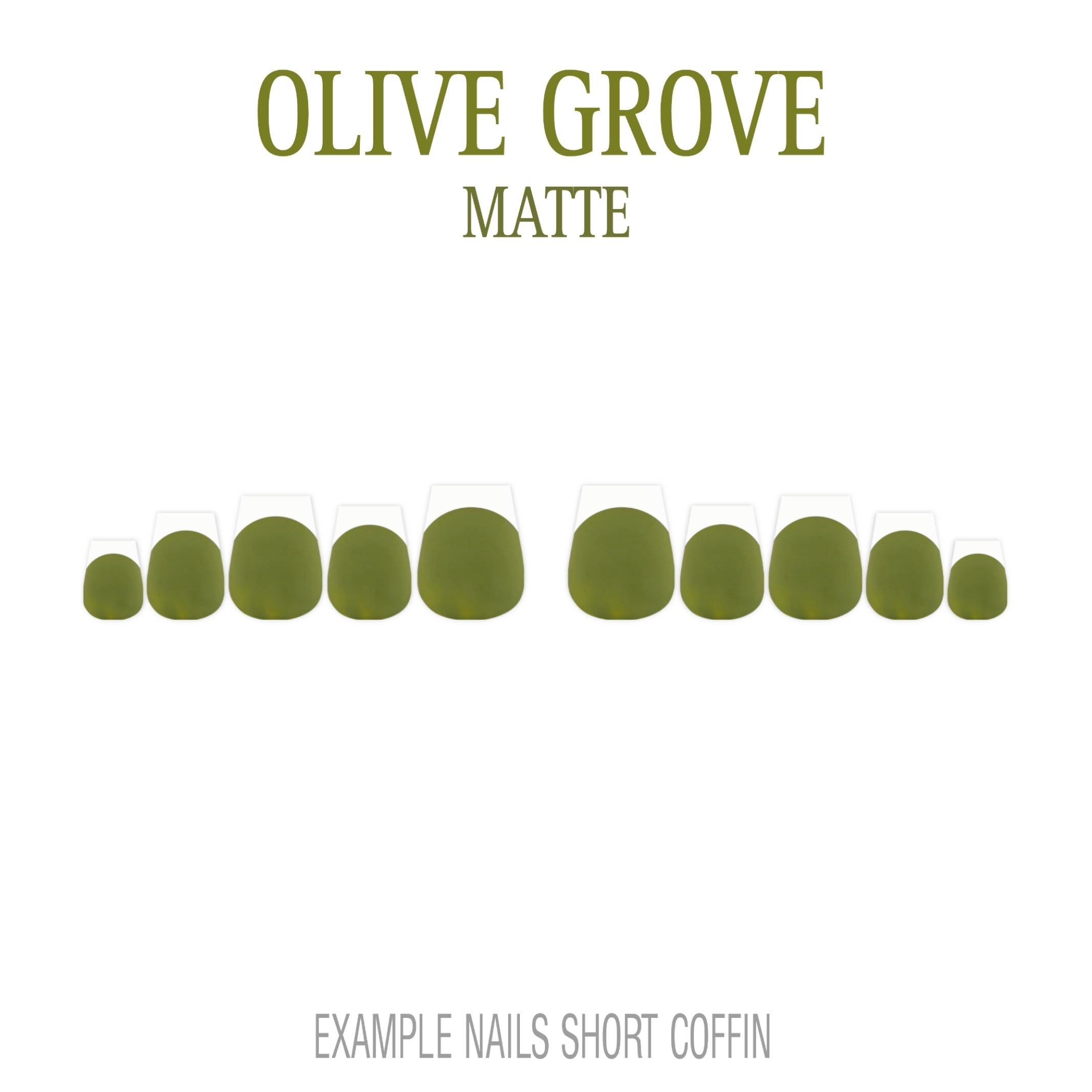 Olive Grove olive green French tip nails