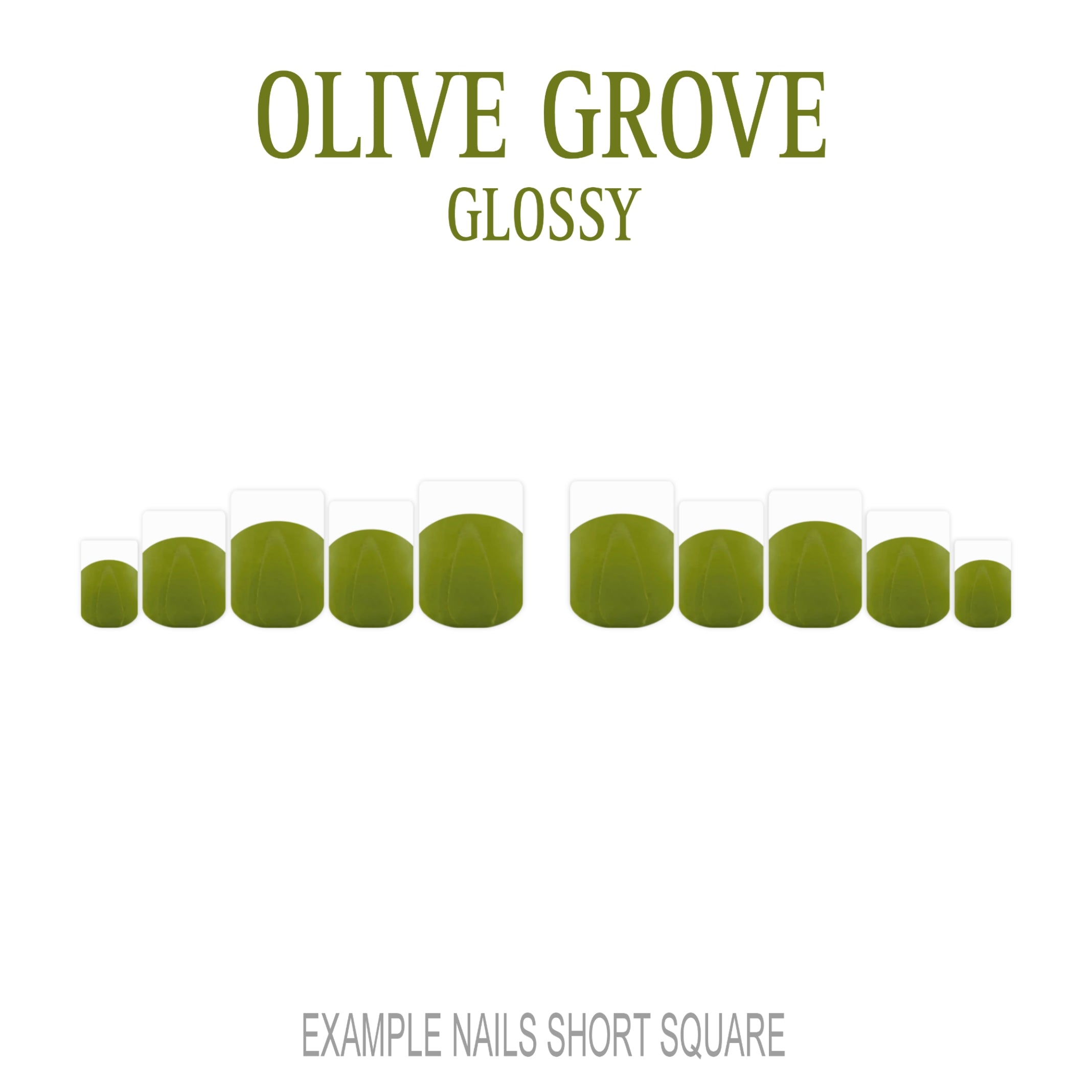 Olive Grove olive green French tip nails