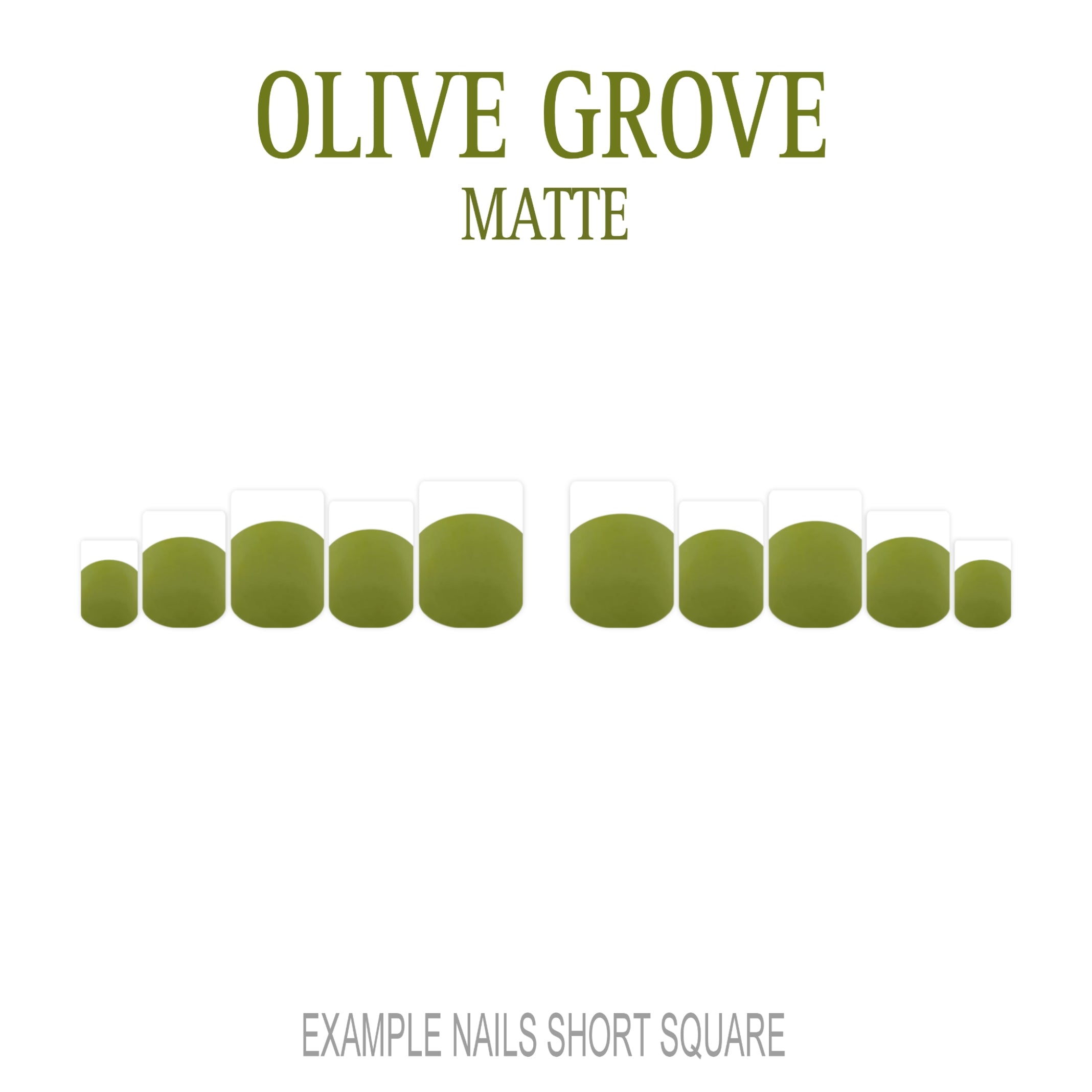 Olive Grove olive green French tip nails