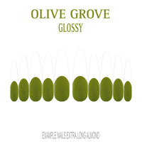 Olive Grove olive green French tip nails