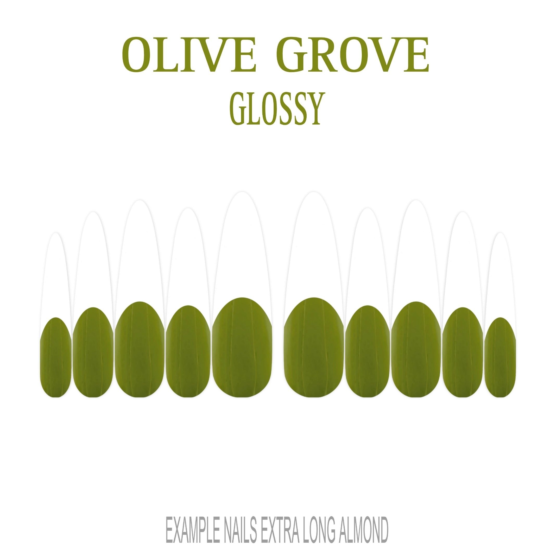 Olive Grove olive green French tip nails
