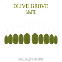 Olive Grove olive green French tip nails