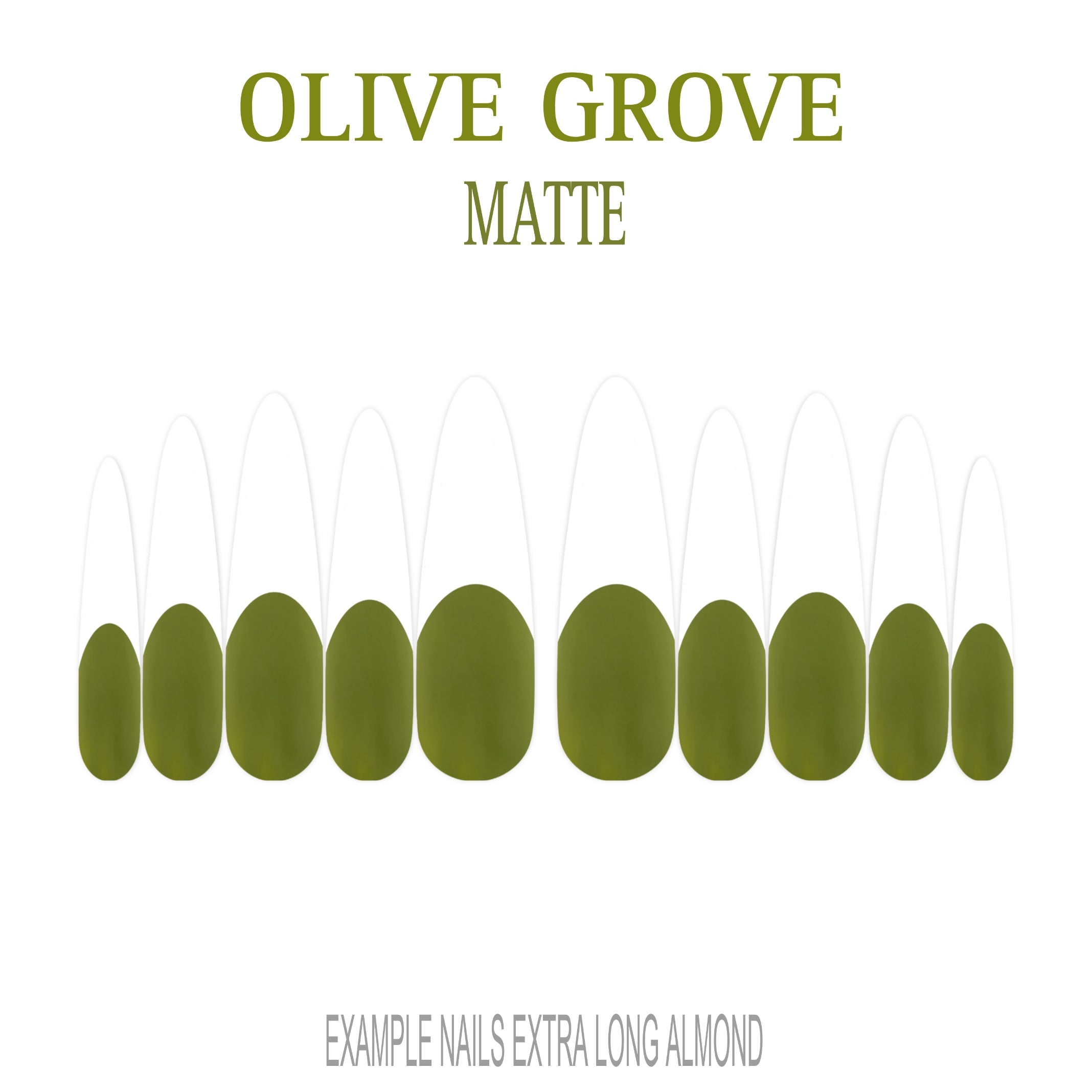 Olive Grove olive green French tip nails