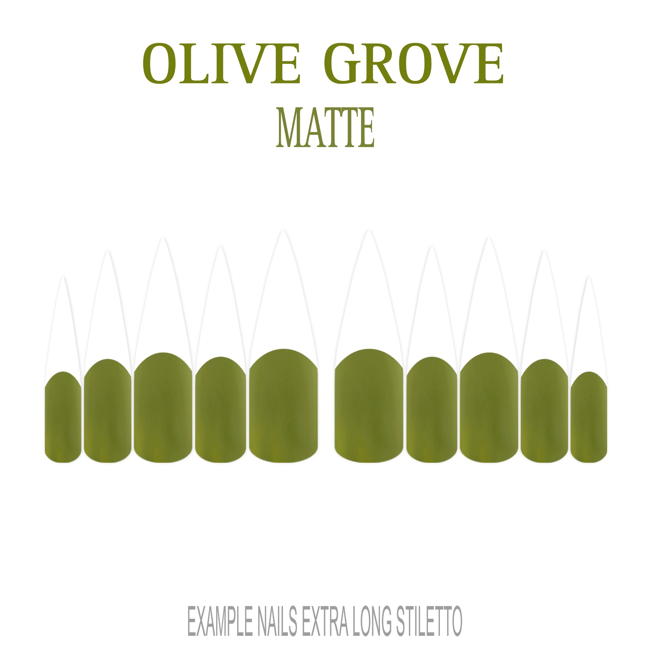 Olive Grove olive green French tip nails