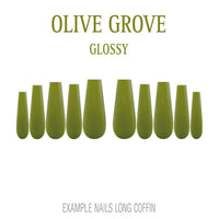Olive Grove olive green press-on nails