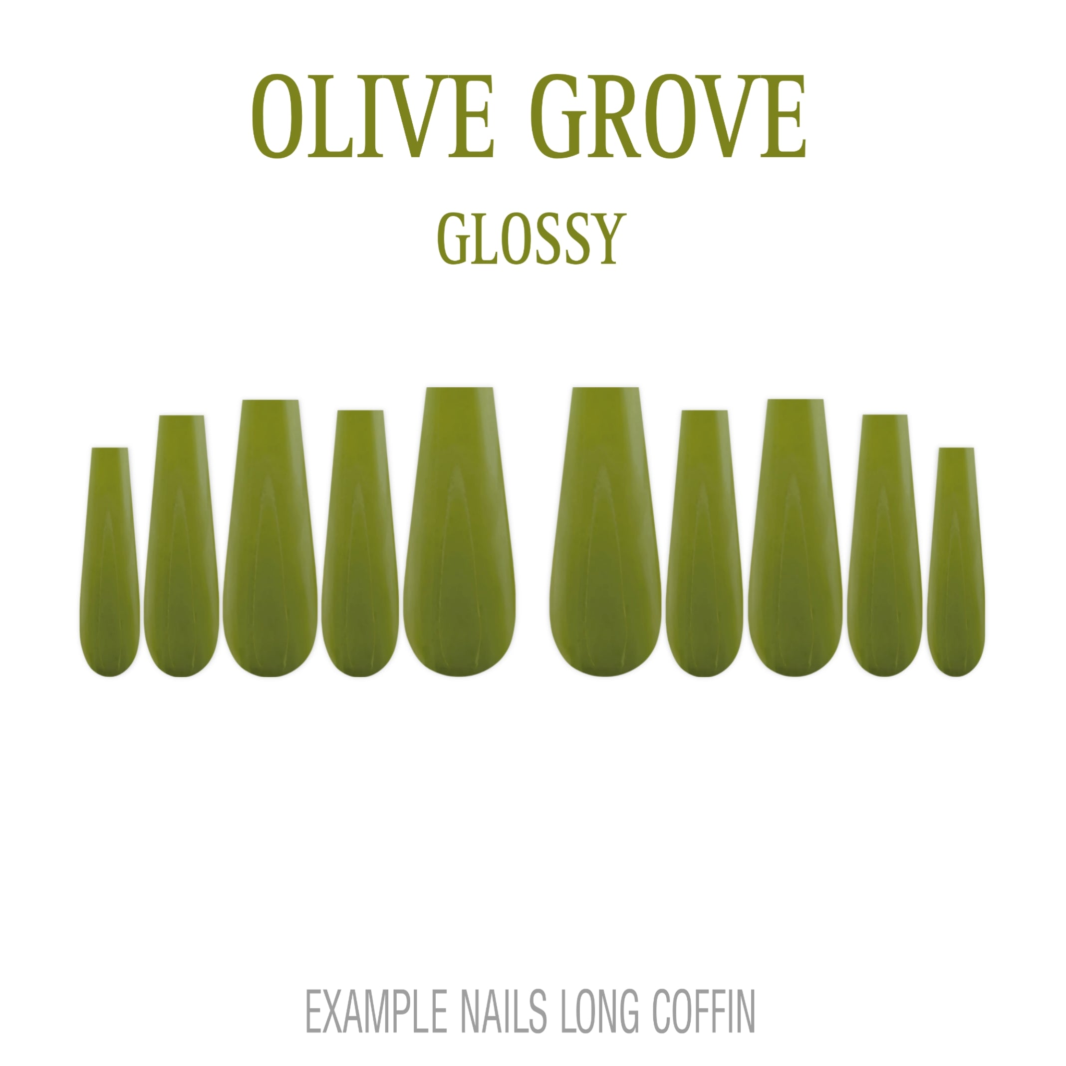 Olive Grove olive green press-on nails