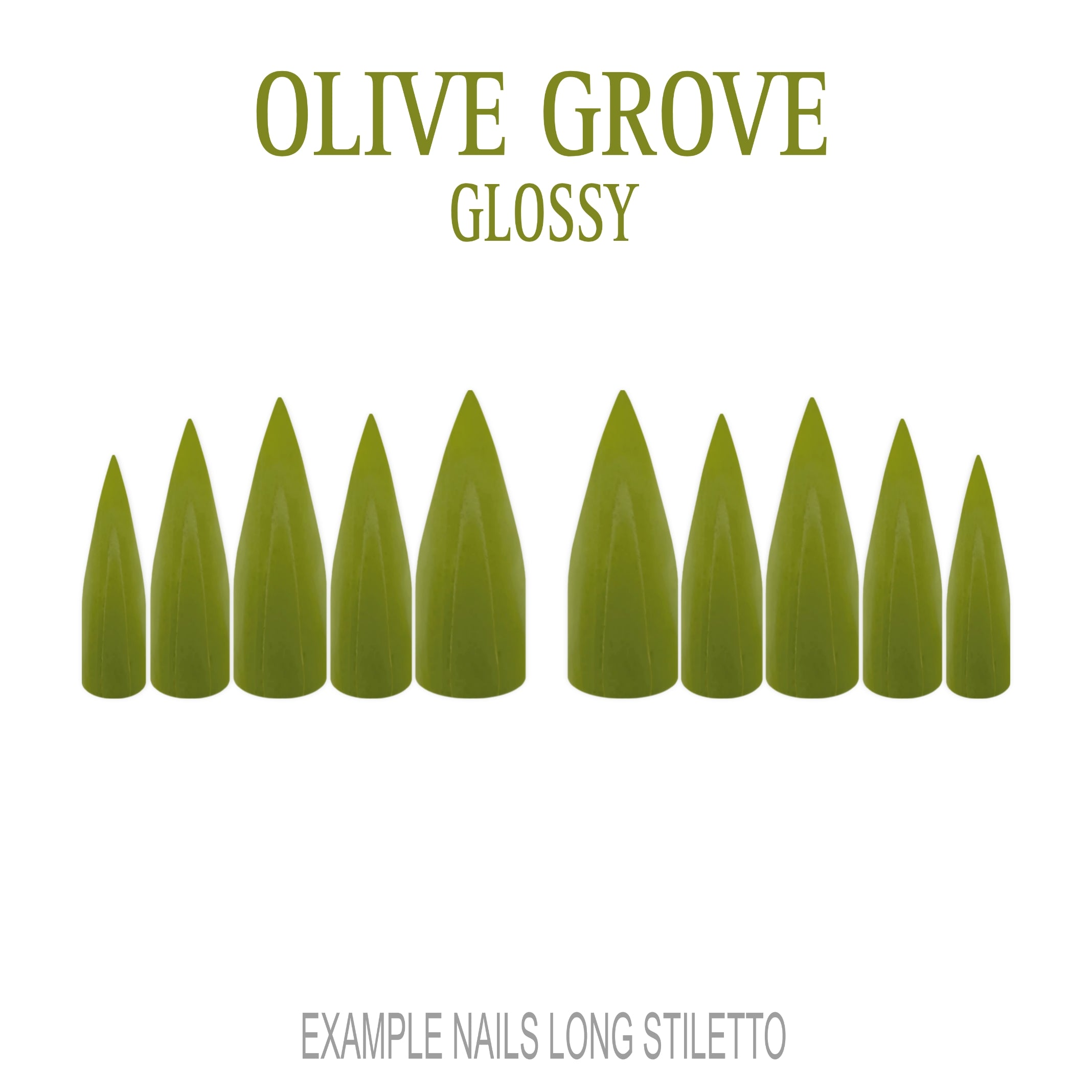 Olive Grove olive green press-on nails