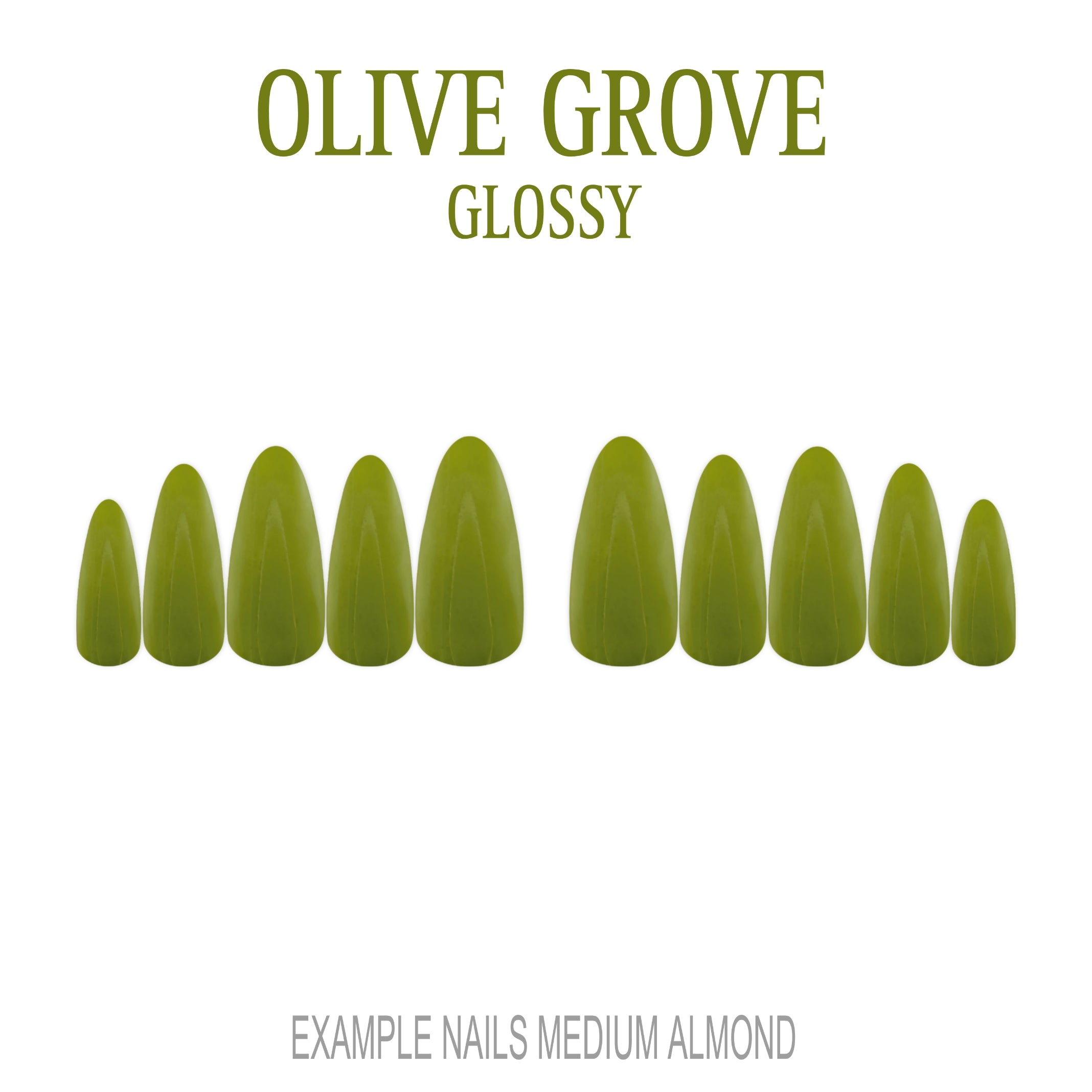 Olive Grove olive green press-on nails