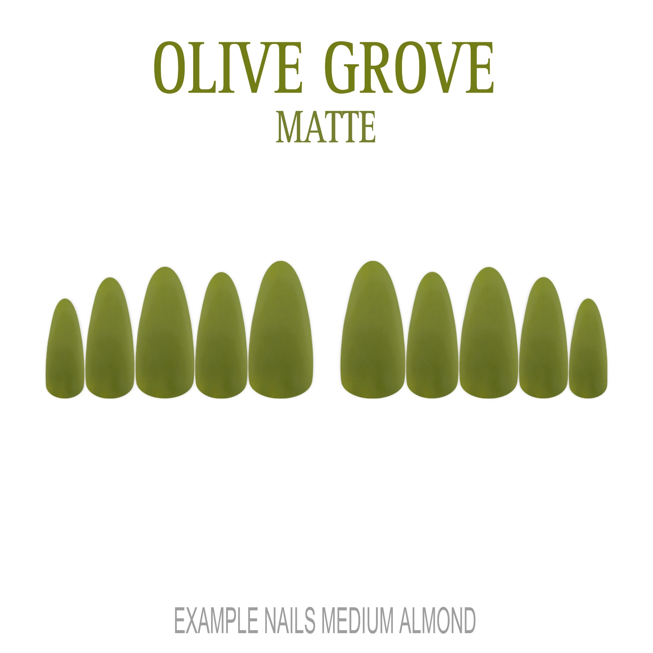 Olive Grove olive green press-on nails