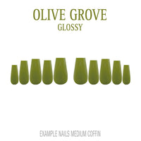Olive Grove olive green press-on nails