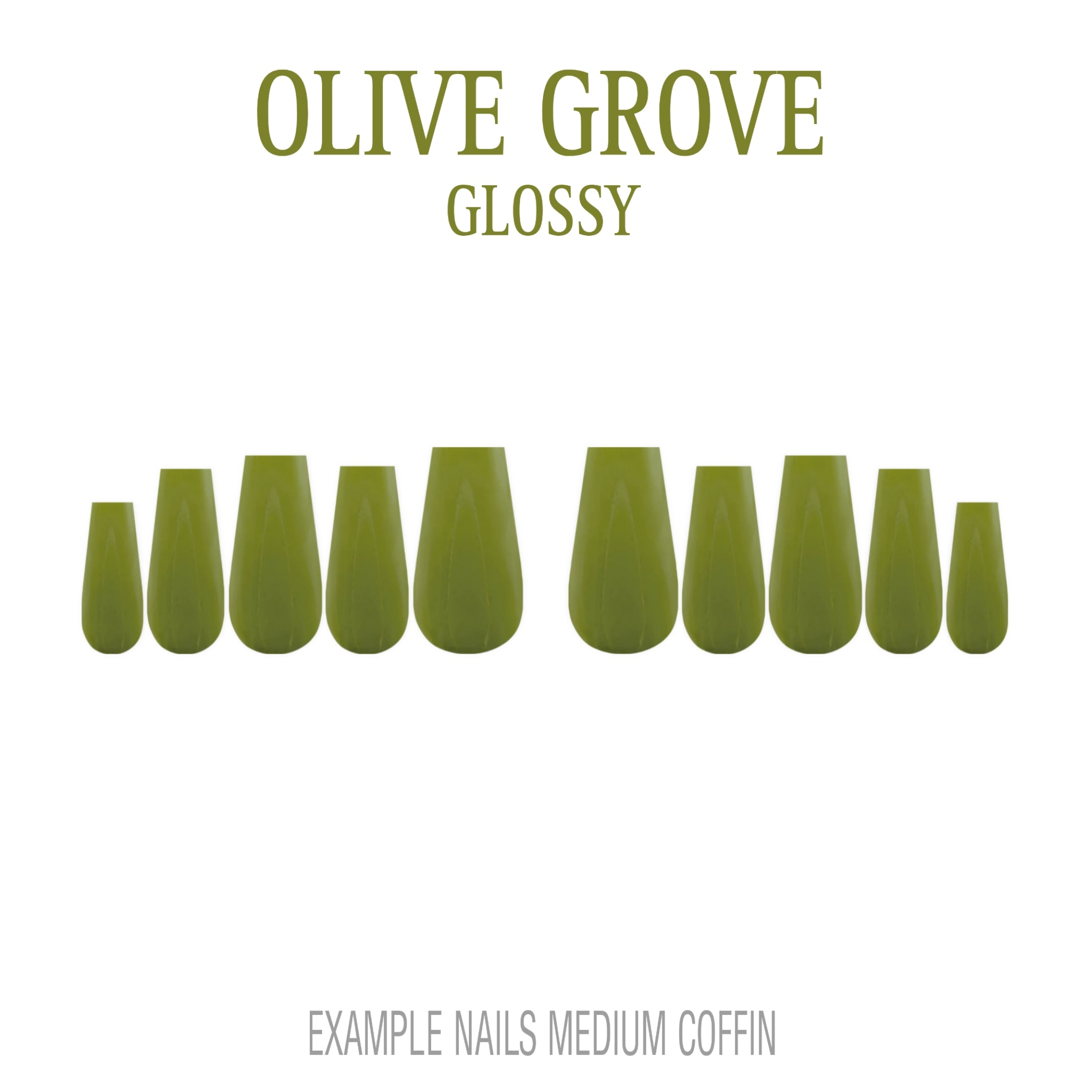 Olive Grove olive green press-on nails