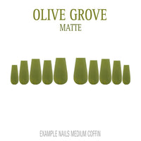 Olive Grove olive green press-on nails